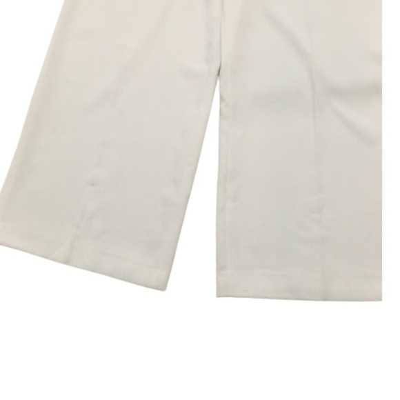 Zara size large, white straight leg dress pants with pleat, side zipper, new - Picture 3 of 7
